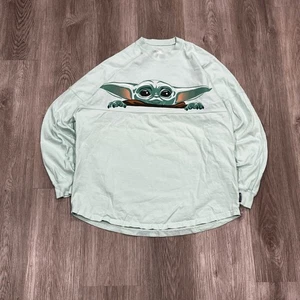 Disney Spirit Jersey Star Wars Mandalorian Shirt Men's Medium Green Long Sleeve - Picture 1 of 5