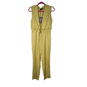 Pretty Little Thing Size 10 Chartruese Yellow One-Piece Jumpsuit NWT - Picture 1 of 9