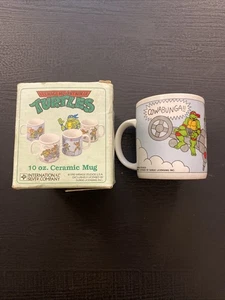 Teenage Mutant Ninja Turtles Vintage 1990 International Silber Selten Kaffeebecher - Bild 1 von 11