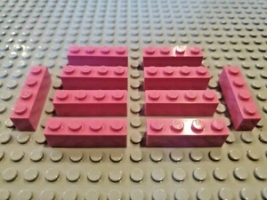 Lot of 10 Pink Lego 1x4 Bricks 3010  - Picture 1 of 1