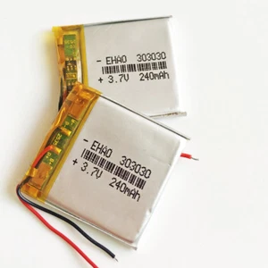 2pcs 3.7V 240mAh recargable Lipo polímero batería 303030 para GPS reloj inteligente - Imagen 1 de 5