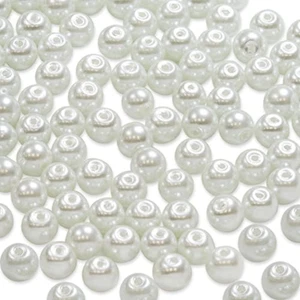 8Mm Glass Pearl Beads, Versatile round Glass Material, Elegant Beads for Jewelry - Picture 1 of 4