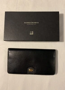 Vintage Dunhill Long Wallet Black Calf Leather Brand New in Box - Picture 1 of 9