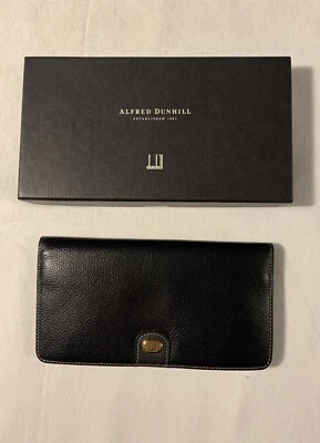 Vintage Dunhill Long Wallet Black Calf Leather Brand New in Box - Image 1 of 4