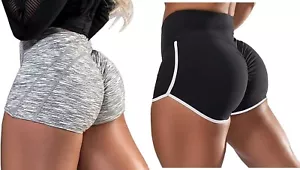 2 Pack Women's Workout Shorts Scrunch Booty Gym Yoga Sports Athletic Sz Medium - Picture 1 of 7