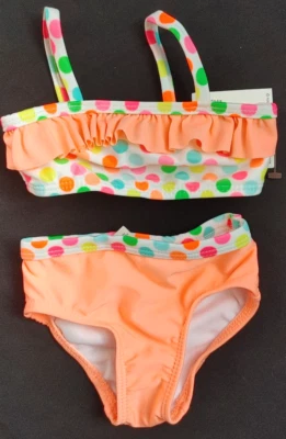 TRAJE DE BAÑO 2 PIEZAS ESTAMPADO POK-A-DOT NIÑA 3-6 MESES - ROPA NUEVA Foto 1 de 2