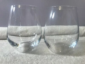 Lenox crystal set of 2 stemless wine glasses ex3218 - Picture 1 of 7