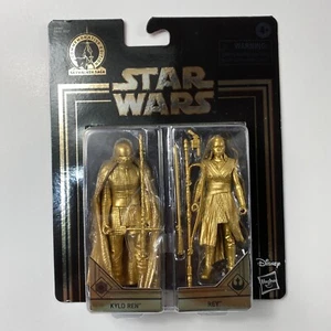 Star Wars Kylo Ren & Rey Figures Commemorative Edition Skywalker Saga Gold - Picture 1 of 3