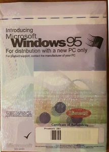 Microsoft Windows 95 - Certificate of Authenticity, Product ID, Book, Install CD - Picture 1 of 4