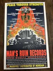 Frank Kozik - 1996 Peace Through Strength Mans Ruin Records JESUS BOMBERS kyuss - Picture 1 of 6