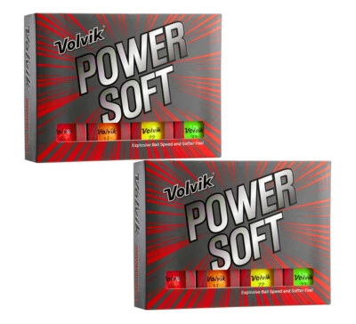 Volvik POWER SOFT Explosive Ball Speed and Soft Feel 2 Dozen Color Golf Balls