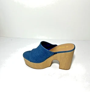 Ultra High Heel Platform Sandals - Denim - Picture 1 of 9