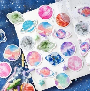 45pcs/pack farbige Planeten Sticker Dekoration Briefpapier Siegel Sticker HOT - Picture 1 of 5