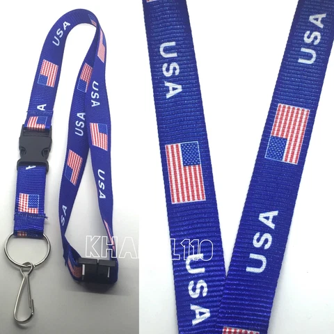 USA Blue Color Clip On Keychain Lanyard Cover