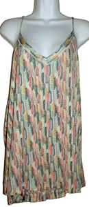 New Womens XL 16-18 Cami Sleep Set Shorts Joyspun Leaf Print Rayon - Picture 1 of 2