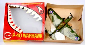 Vintage Cox P-40 Warhawk Plane Flying Model .049 Gas Powered Engine w/ BOX - Picture 1 of 10