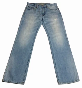 American Eagle Jeans Mens 29x32 Blue Denim Slim Straight Distressed Preppy - Bild 1 von 14