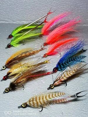 11x UK BARSCH Ultimate SALZWASSER Meeresfliegen Elritzen Surf Bonbons Fliege 1/0 10cm Köder - Bild 1 von 4