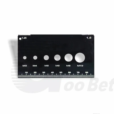 M3 - M10 Nut, Bolt, Screw Measuring Gauge Metric Size & Thread Pitch Guide Guage - Image 1 of 3