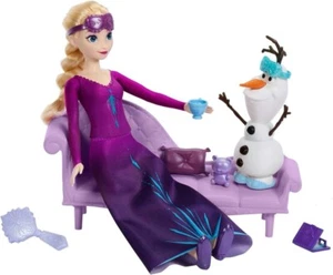 MATTEL Disney Frozen Elsa Goodnight with Olaf Figure Doll Toy HLX27 - Picture 1 of 6