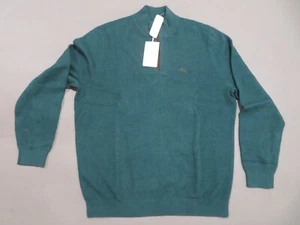 Tommy Bahama 1/2 Zip Sweater Mens Large Green Cashmere Silk Marlin Luxe - Picture 1 of 11