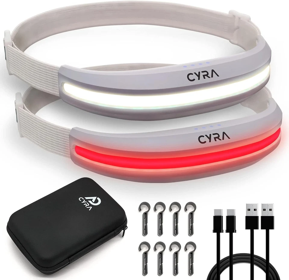 NEW LED 2pack Headlamp, Rechargeable, 400 Lumen Wide Beam lightbar, 2.1oz, - Image 1 of 4