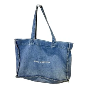 NEW! Good American DENIM TOTE BAG — Indigo Wash 13x19 Limited Ed. SOLD OUT/RARE! - Picture 1 of 24