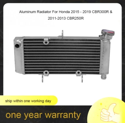 Radiador de aluminio para Honda 2015 2016 2017 2018 2019 CBR300R y 2011-2013 CBR250R Foto 1 de 4