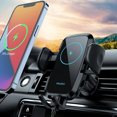 Soporte para móvil coche con función de carga Qi base de carga soporte para coche para iPhone