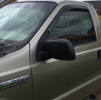 Viseiras de ventilação AVS Smoke 3M proteção contra chuva fita para 1999-2016 F250 F350 cabine única - Imagem 1 de 2