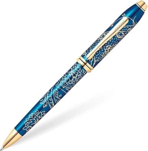 Cross Townsend Special Edition Blue 23K Gold Year of the Rat Ballpoint Pen Gift - Picture 1 of 2