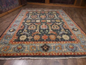 Turkish Oushak Rug, Modern Multicolored Area Rug 8x10.2, Handmade Rug - Picture 1 of 21