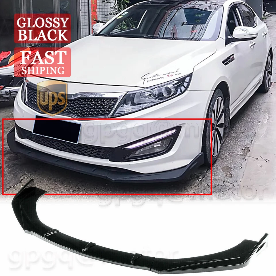 Divisor de labios parachoques delantero estilo KDM negro brillante para Kia Optima EX LX 2014-2015 Foto 1 de 4