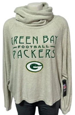 Suéter para mujer Majestic Green Bay Packers capucha recortada cuello NFL talla M NUEVO NUEVO CON ETIQUETAS Foto 1 de 4