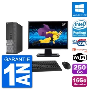 PC DELL 7020 SFF Bildschirm 27 " Intel G3220 RAM 16Go Festplatte 250Go Windows - Bild 1 von 3