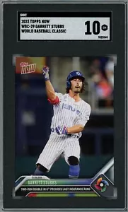 GARRETT STUBBS SGC 10 2023 TOPPS NOW WORLD BASEBALL CLASSIC #WBC29 ISRAEL - Picture 1 of 2