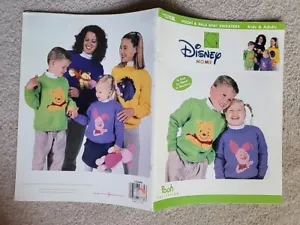 Disney Pooh and Pals Knit Sweaters Knitting Patterns Winnie Tigger Eeyore Piglet - Picture 1 of 4