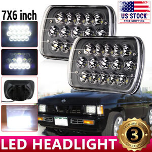 Pair 7x6" LED Headlights Replacement H6054 for Nissan Pickup Hardbody 1983-1997