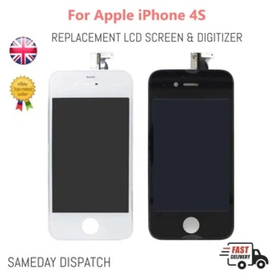For iPhone 4S LCD Digitizer Touch Screen Replacement Assembly - Black/White UK - Picture 1 of 4