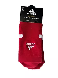 Calze Adidas ADIZERO Maximum Cushion Crew Rosso Calcio Taglia L Nuove - Foto 1 di 2