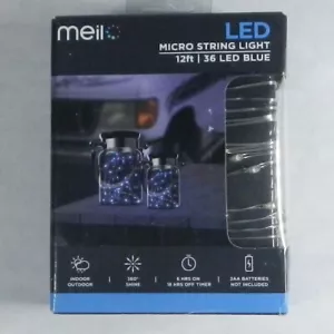 Meil LED Micro String Light 12 Ft BLUE - Picture 1 of 5