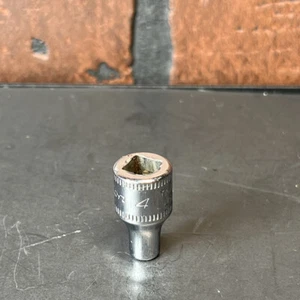 Snap On USA 4mm 6 Point 1/4" Drive Shallow Socket TMM4  4 MM Chrome - Picture 1 of 9