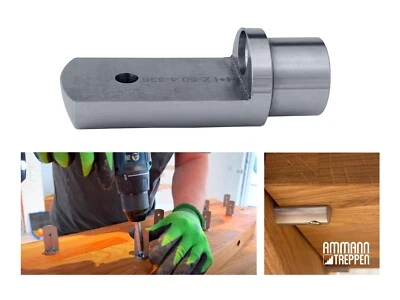 Supporto per gradini in acciaio inox per scala in legno di Ammann Scale - Immagine 1 di 4