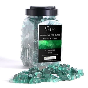 10 lbs. 1/2-in Reflective Tempered Fire Glass for Gas Fire Pit - Picture 1 of 8