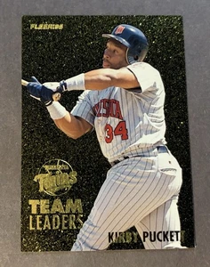 1995 Fleer Team Leaders Insert Twins Kirby Puckett Rick Aguilera #9 HOF - Photo 1/2