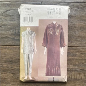 VOGUE PATTERNS 7204 Marcy Tilton Wearable Art Pattern Dress Tunic Pants Sz 12-16 - Picture 1 of 7