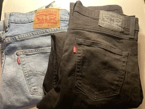 2 Paar Levi’s 511 Jeans, schwarz & blau Denim Gr. 34 x 34. Sehr guter Zustand - Bild 1 von 1