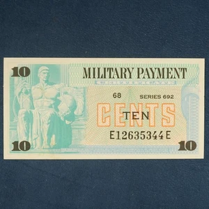 Series 692 10c U.S. Military Payment Certificate, Uncirculated - Free Ship US - Picture 1 of 3
