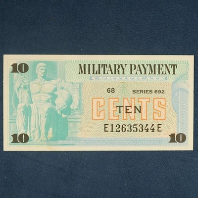 Series 692 10c U.S. Military Payment Certificate, Uncirculated - Free Ship US - Image 1 of 3