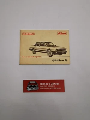 Libretto uso e manutenzione Alfa Romeo Alfa 6 Turbo Diesel 5 - Immagine 1 di 4